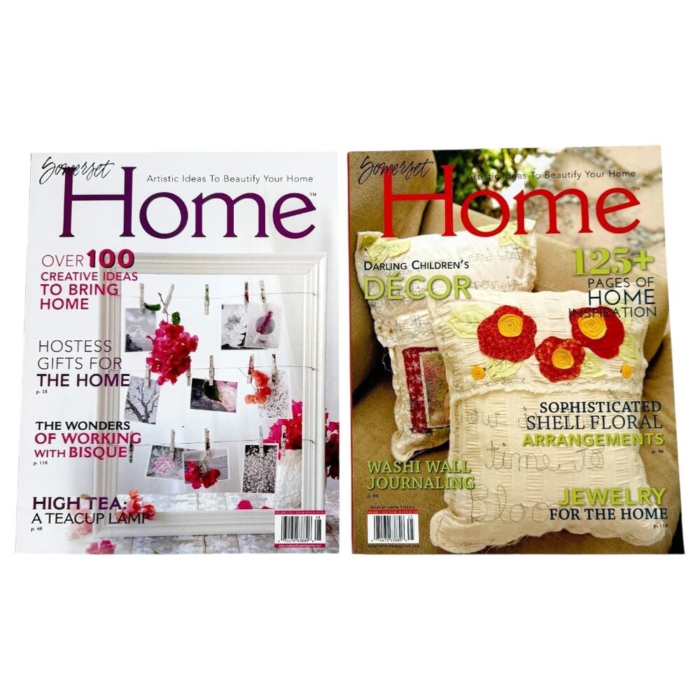 2 Somerset Home Magazine Lot Vol 6 2011 & Vol 7 2012β Decirating decor Crafts